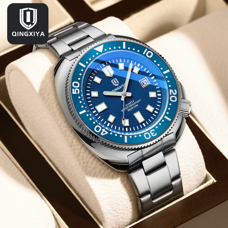 Luxury Watch Investment - Qingxiya marca de moda clássico azul